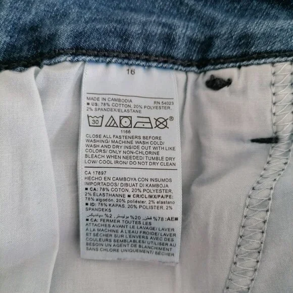 Old Navy Womens Denim Blue Five Pocket Design Mid Rise Super Skinny Jeans Sz 16 - Picture 6 of 7